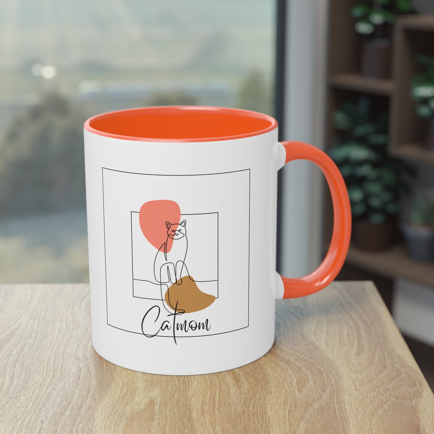 2-farbige Tasse - Catmom