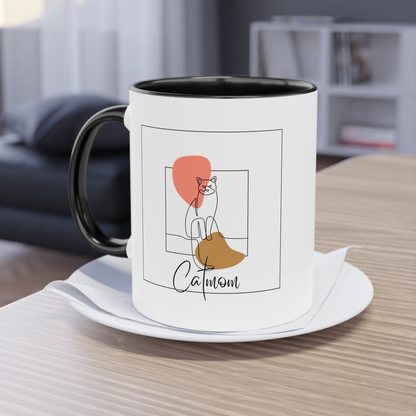 2-farbige Tasse - Catmom