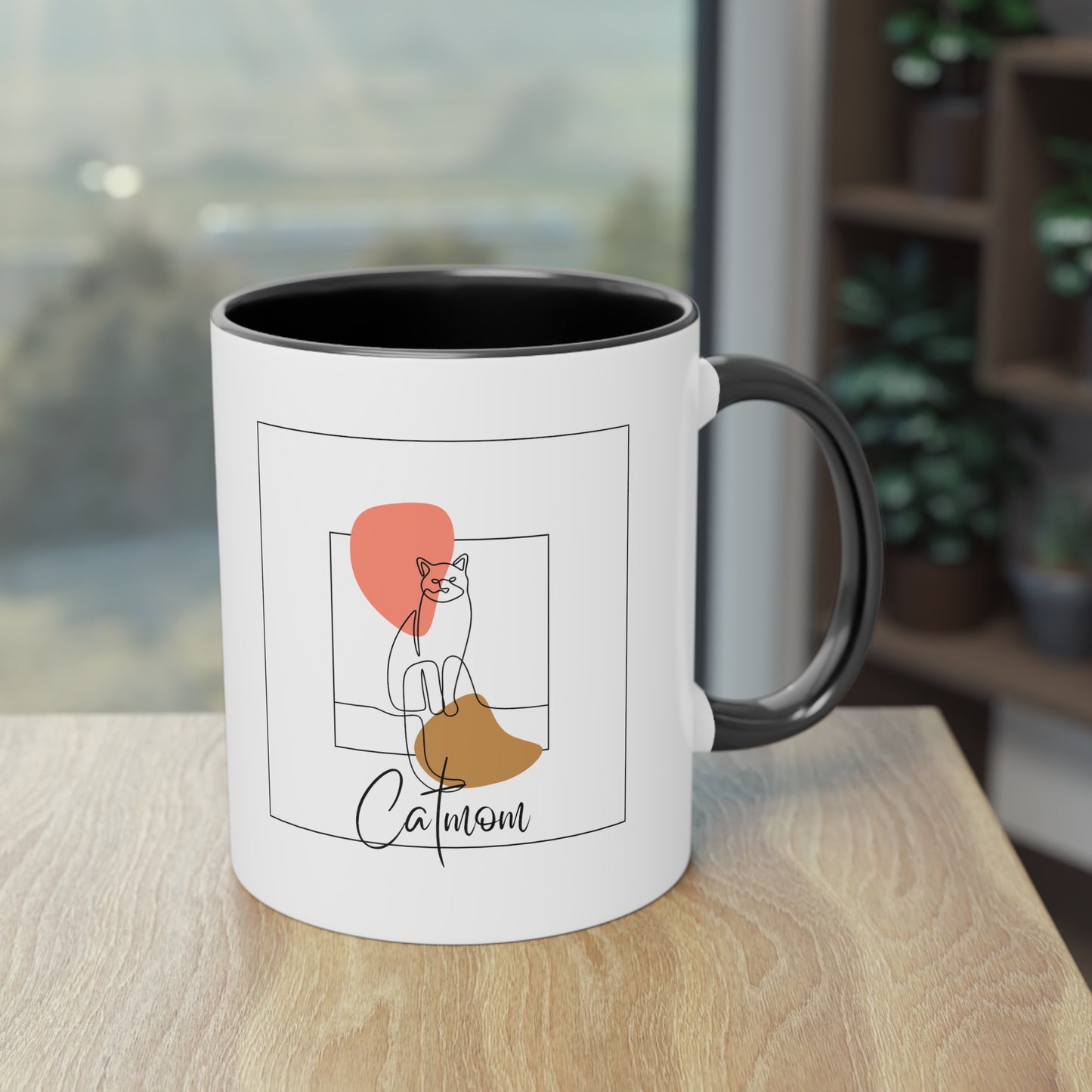 2-farbige Tasse - Catmom